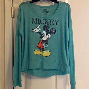 Delias Turquoise Mickey Lightweight Crewneck